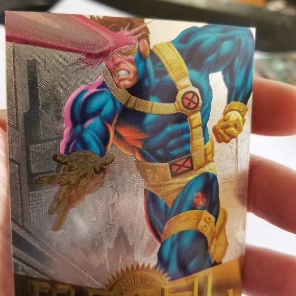 Vintage Marvel Metal trading card from 1995 Cyclops card #91 - Picture 3 of 16